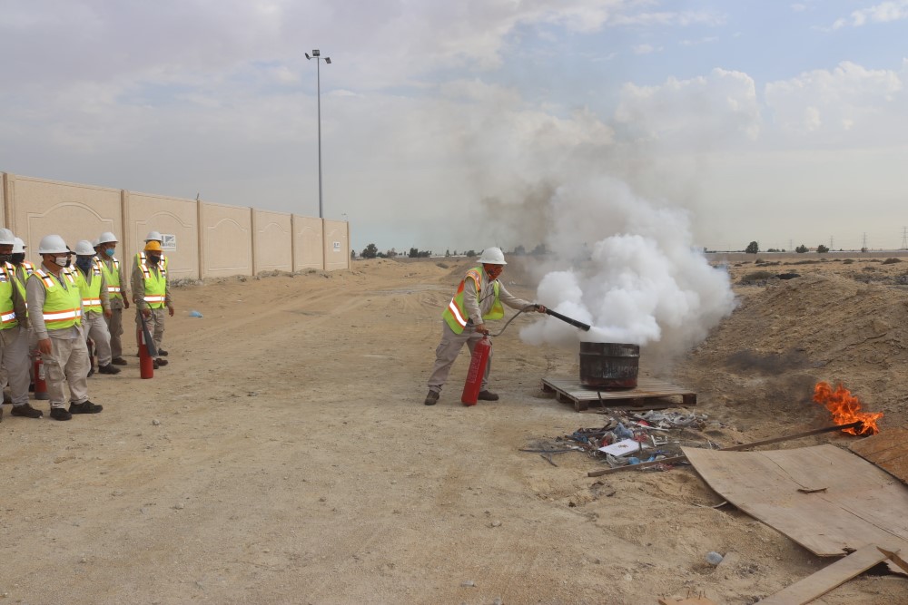 Firefighting in action